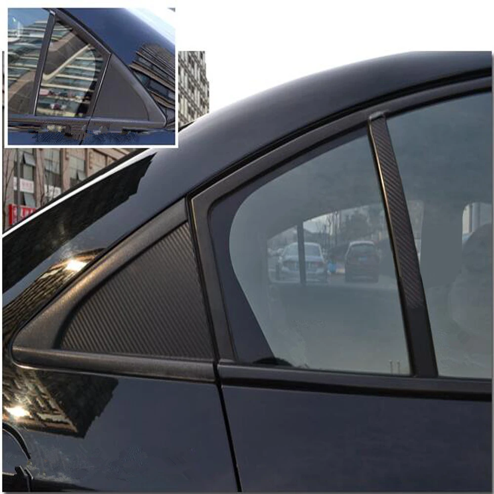 Car Exterior Accessories Carbon Fiber Decorative Window Center Pillar Sticker For Chevrolet Cruze 2009 To 2016 12PCS per set 3