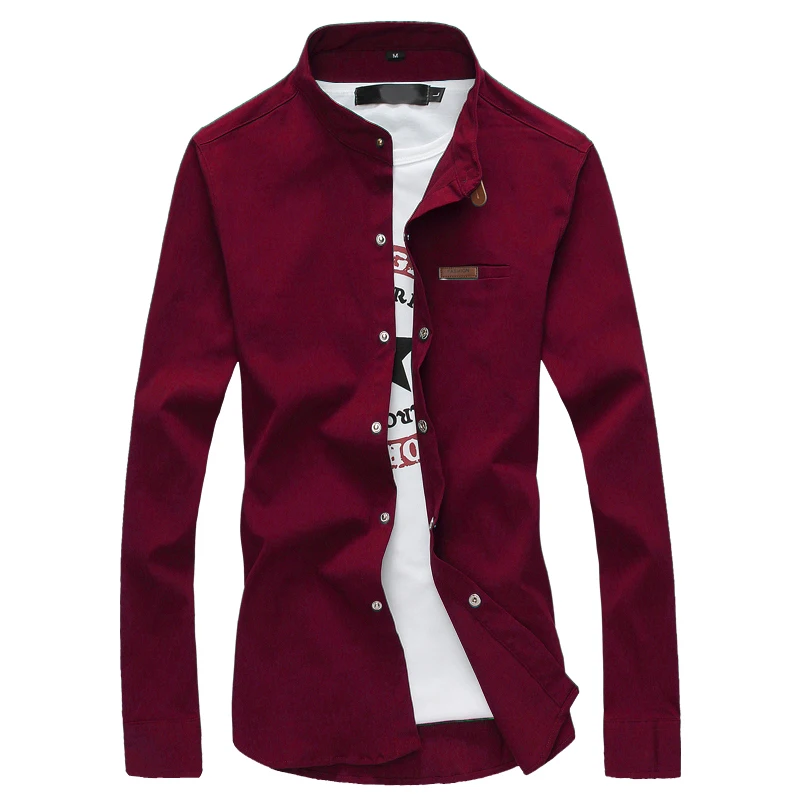 2019 New Pure Color Men's Long-sleeved Shirt Large Size S M XL 3XL 4XL 5XL Navy Khaki Black White Red Fashion Casual Men Shirts
2019 New Pure Color Men's Long-sleeved Shirt Large Size S M XL 3XL 4XL 5XL Navy Khaki Black White Red Fashion Casual Men Shirts