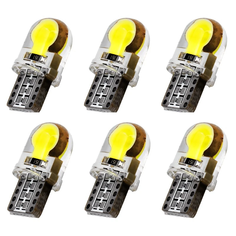 6 X Auto T10 LED W5W LED Bulbs White 194 168 LED Lamp 501 COB silicone shell Car LED Lights Super Bright Turn Side Lamp DC12V
6 X Auto T10 LED W5W LED Bulbs White 194 168 LED Lamp 501 COB silicone shell Car LED Lights Super Bright Turn Side Lamp DC12V