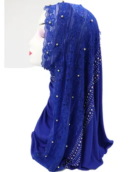 Beautiful Lace Floral Edges Muslim Scarf Cotton Jersey Women's Hijab Beading Diamonds Long Shawl Headscarf Headband 170x70cm
Beautiful Lace Floral Edges Muslim Scarf Cotton Jersey Women's Hijab Beading Diamonds Long Shawl Headscarf Headband 170x70cm