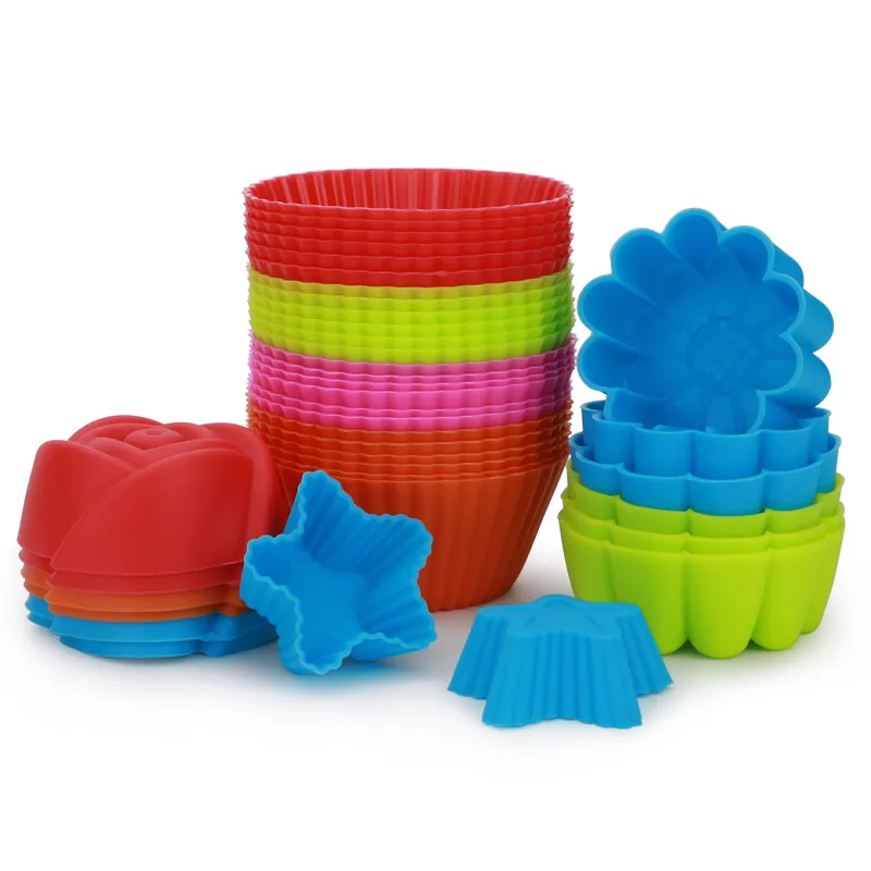New 12/6PCS Random Color Silicone Muffins Mold Form For Kitchen Pastry Accessories Oven Bakeware Cake Cupcake Cookie DIY Molds
New 12/6PCS Random Color Silicone Muffins Mold Form For Kitchen Pastry Accessories Oven Bakeware Cake Cupcake Cookie DIY Molds