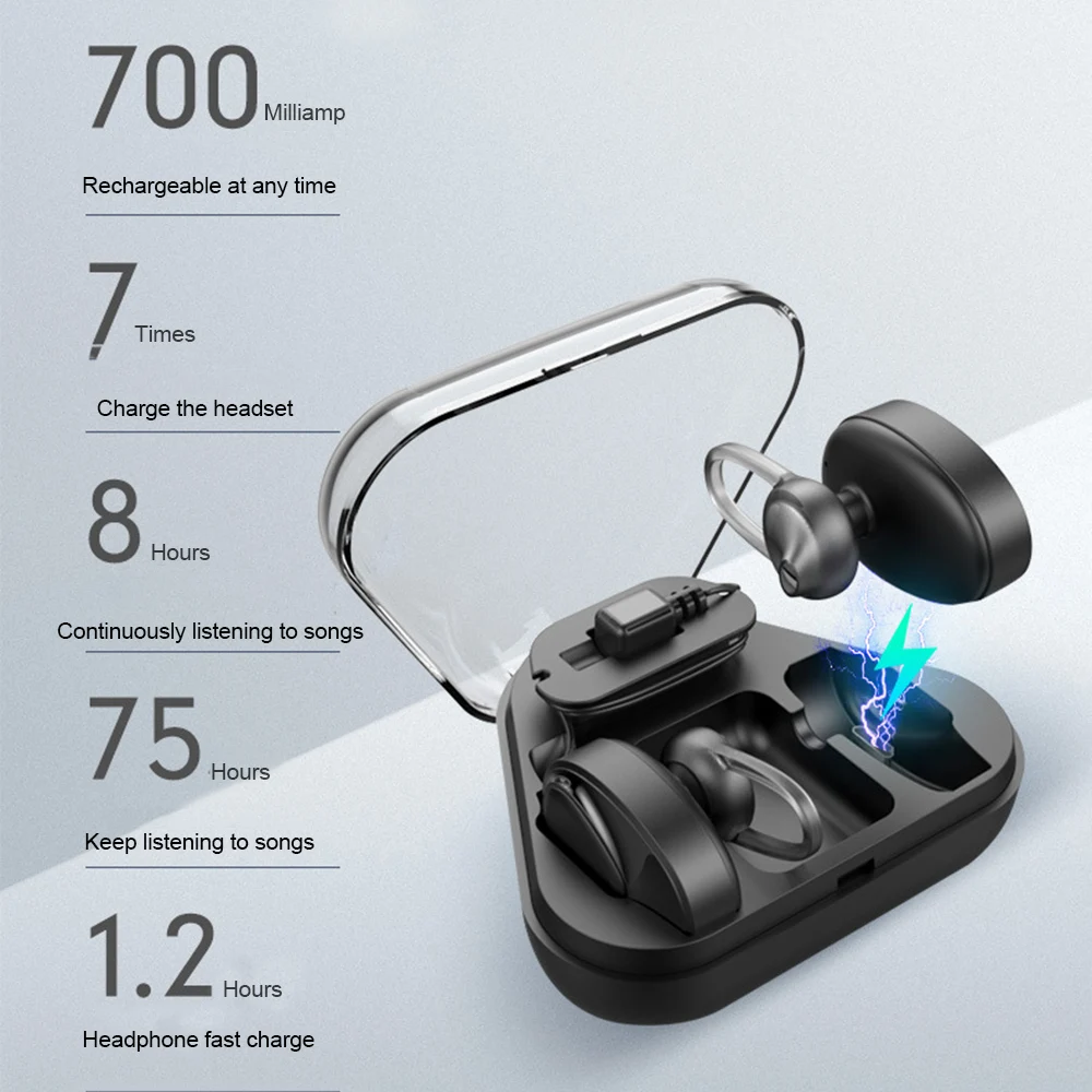 BL02 Wireless Bluetooth 4.2 Mini Dual Ear Stereo HIFI Earphone Earbuds 300mAh Charging Box Headset Waterproof Sport Headphone
BL02 Wireless Bluetooth 4.2 Mini Dual Ear Stereo HIFI Earphone Earbuds 300mAh Charging Box Headset Waterproof Sport Headphone