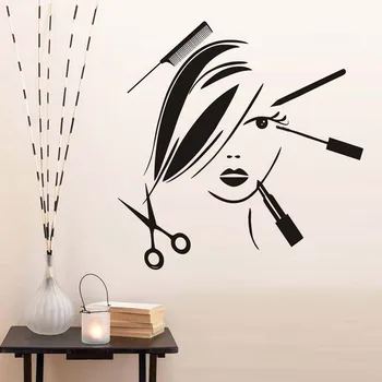 Girls Fashion Make Up Vinyl Wall Stickers For Beauty Salon Shop Wall Decor Removable Waterproof Self Adhesive Wallpaper
Girls Fashion Make Up Vinyl Wall Stickers For Beauty Salon Shop Wall Decor Removable Waterproof Self Adhesive Wallpaper