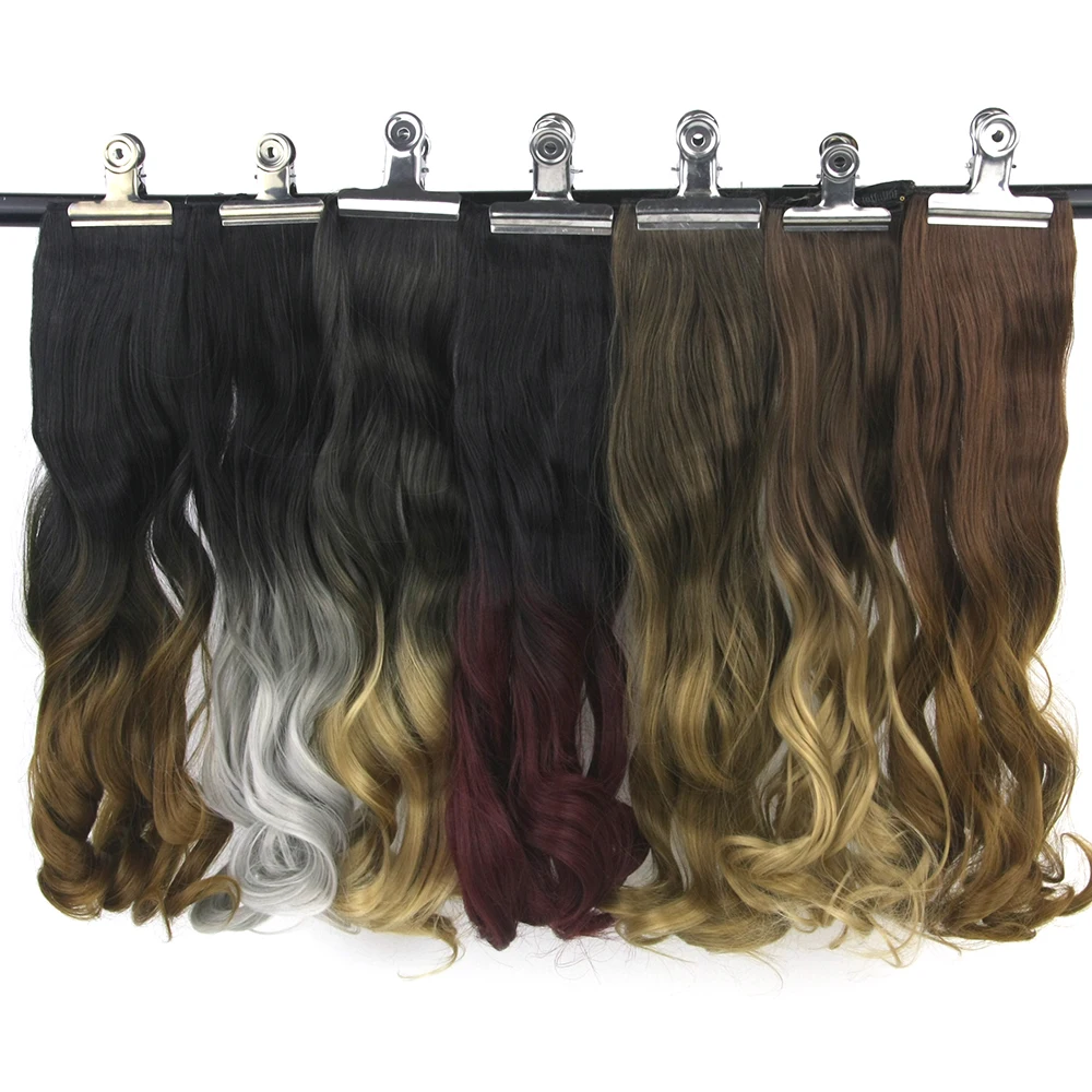 Soowee 24 inch Long Wavy Black to Gray Ombre Hair High Tempreture Fiber Synthetic Hairpiece Clip in Hair Extensions for Women
Soowee 24 inch Long Wavy Black to Gray Ombre Hair High Tempreture Fiber Synthetic Hairpiece Clip in Hair Extensions for Women