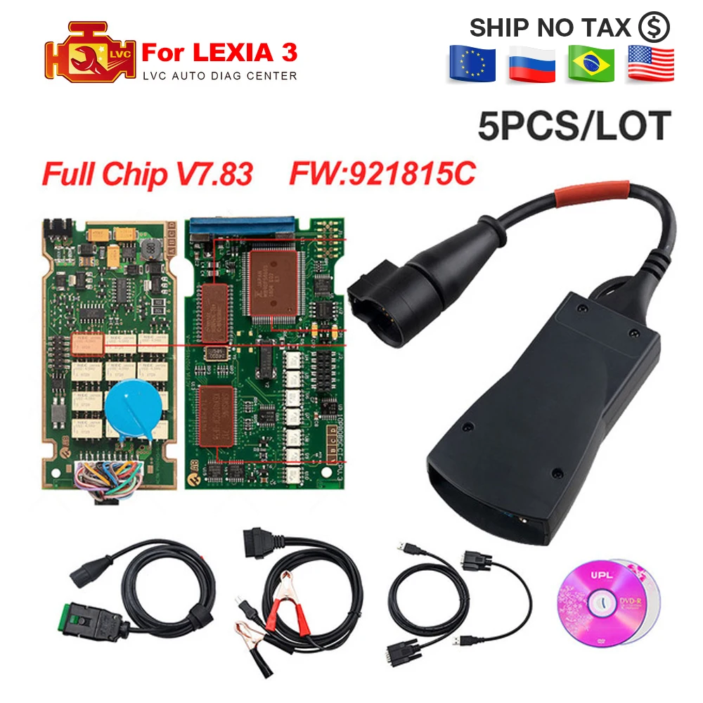 5pcs Lexia 3 PP2000 Full Chip Diagbox V7.83 Firmware 921815C Lexia3 V48/V25 For Citroen for Peugeot OBDII diagnostic-tool
5pcs Lexia 3 PP2000 Full Chip Diagbox V7.83 Firmware 921815C Lexia3 V48/V25 For Citroen for Peugeot OBDII diagnostic-tool