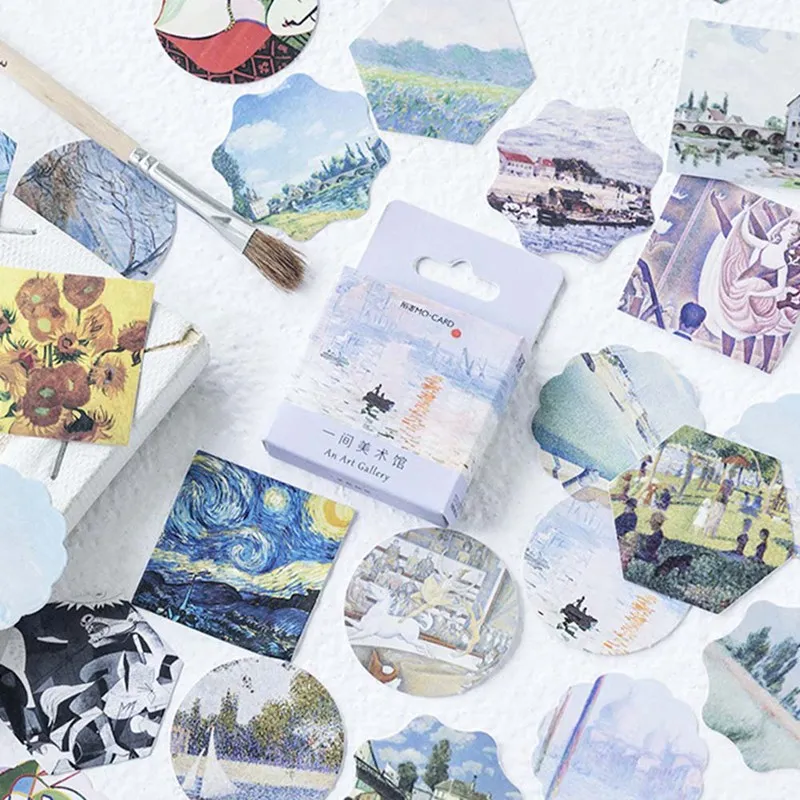 46Pcs/Box Diary Paper Label Custom Small Painting Van Gogh Mini Stickers Scrapbooking Flakes Cute School Supplies
46Pcs/Box Diary Paper Label Custom Small Painting Van Gogh Mini Stickers Scrapbooking Flakes Cute School Supplies