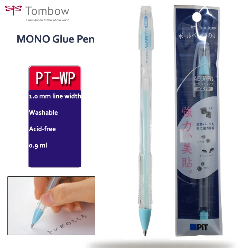Tombow MONO Glue Pen 1.0mm Liquid Glue Stick Aquapit Strong adhesive for details fine Precise work gluing on paper glitter 0.9ml
Tombow MONO Glue Pen 1.0mm Liquid Glue Stick Aquapit Strong adhesive for details fine Precise work gluing on paper glitter 0.9ml