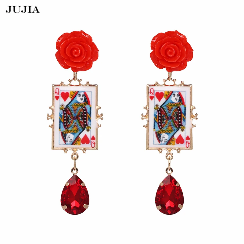 JUJIA Women's Fashion Charm Earrings New Arrival Vintage Poker Face Flower Crystal Drop Earring Jewelry
JUJIA Women's Fashion Charm Earrings New Arrival Vintage Poker Face Flower Crystal Drop Earring Jewelry