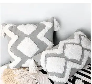Cotton tassel hug pillowcase Modern minimalist home thickening sofa cushion set Nordic geometry
Cotton tassel hug pillowcase Modern minimalist home thickening sofa cushion set Nordic geometry