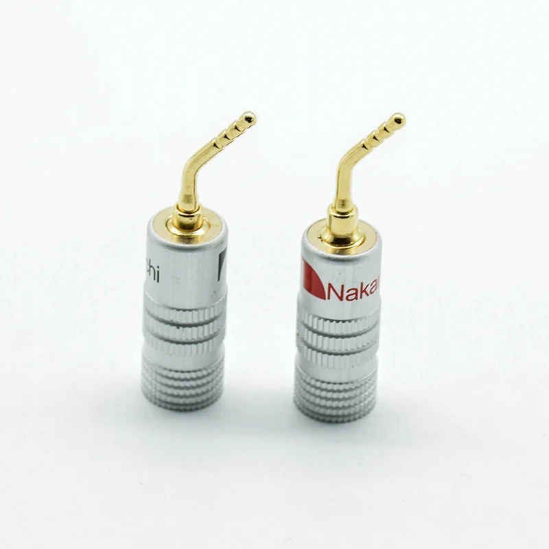 4PCS 2mm bent Acicular Banana Plug 24K Gold Nakamichi Speaker Pin Angel Speaker wire Screw Lock Connector For Musical HiFi Audio
4PCS 2mm bent Acicular Banana Plug 24K Gold Nakamichi Speaker Pin Angel Speaker wire Screw Lock Connector For Musical HiFi Audio