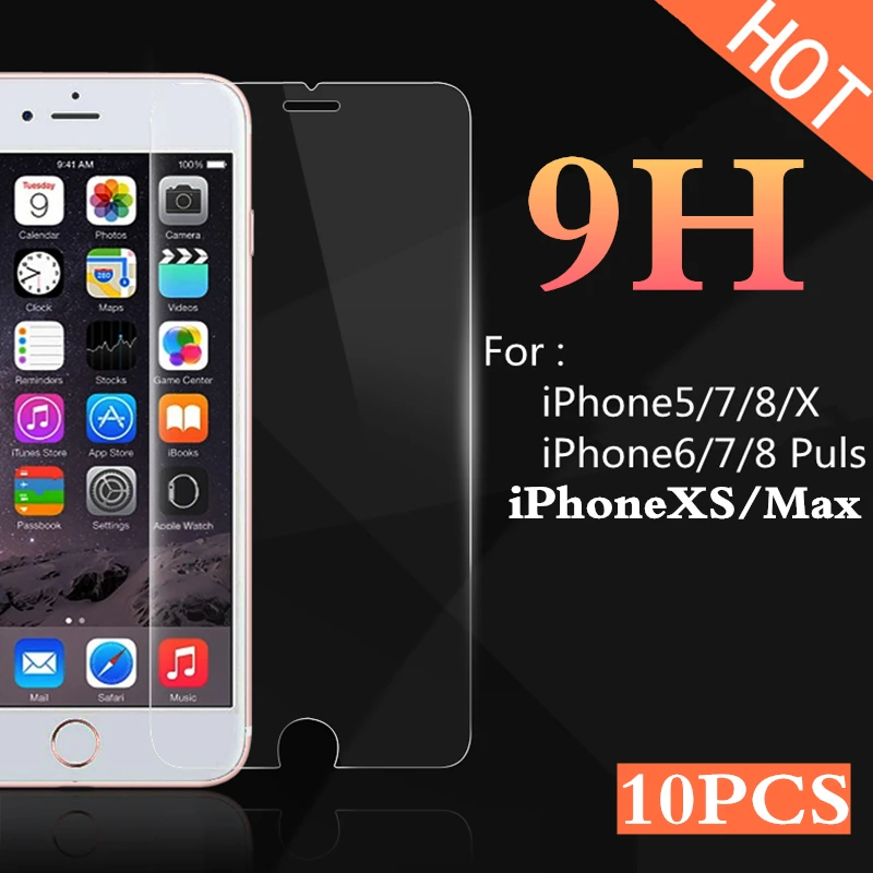 10PCS 9H 2.5D Glass Tough Protection For iPhone 7 8Plus XS XR XS Max 8 7 6Plus Glass Film For iPhone X 7 8 Screen Protector
10PCS 9H 2.5D Glass Tough Protection For iPhone 7 8Plus XS XR XS Max 8 7 6Plus Glass Film For iPhone X 7 8 Screen Protector