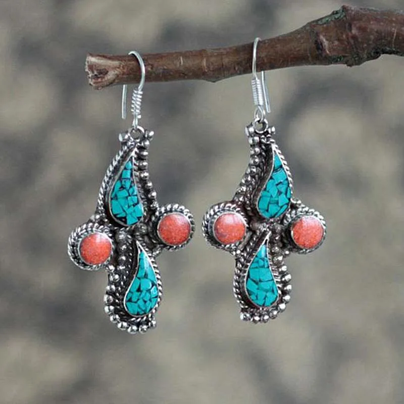 Vintage Resin Water Dangle Earrings for Women Ethnic Jewelry Bohemian Antique Silver Drop Earrings Statement Earrings S5M040
Vintage Resin Water Dangle Earrings for Women Ethnic Jewelry Bohemian Antique Silver Drop Earrings Statement Earrings S5M040