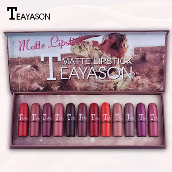Brand Maquiage 12pcs/lot Sexy Matte Lipstick Waterproof Long-lasting Velvet Lipstick Set Red Tint Pigment Nude Batom Makeup Set
Brand Maquiage 12pcs/lot Sexy Matte Lipstick Waterproof Long-lasting Velvet Lipstick Set Red Tint Pigment Nude Batom Makeup Set