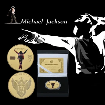 

WR Michael Jackson Gold Coins Collectibles Birthday Gifts the King of Pop Gold Plated Commemorative Coin for Souvenir