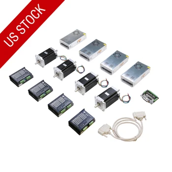 US Free SHIP!4Axis Nema34 Stepper Motor 1600oz.in 3.5A & Driver DM860A controller 350W Power supply CNC Router Mill KIT LONGS
US Free SHIP!4Axis Nema34 Stepper Motor 1600oz.in 3.5A & Driver DM860A controller 350W Power supply CNC Router Mill KIT LONGS