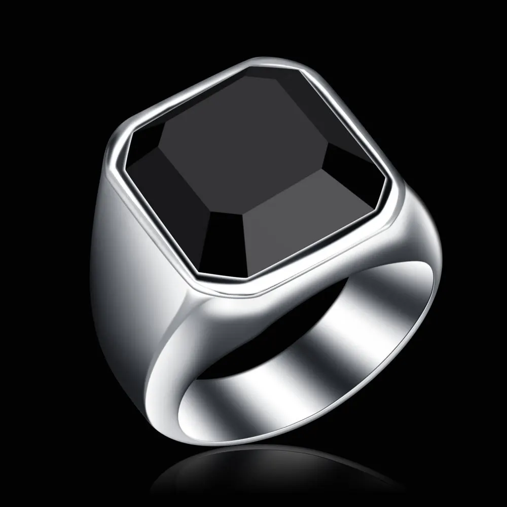 Size 8~13 Polishing Black Stone Ring 316L Stainless Steel Jewelry Cool Polishing Simple Square Cocktail Ring
Size 8~13 Polishing Black Stone Ring 316L Stainless Steel Jewelry Cool Polishing Simple Square Cocktail Ring