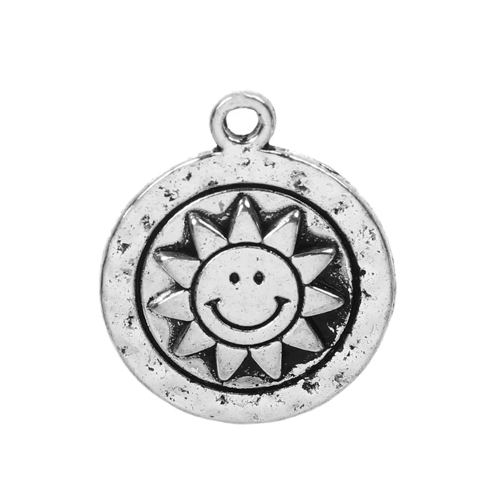 DoreenBeads 30PCs Zinc Based Alloy Pendants Round Sun Smily Face Charms Man Woman Jewelry Antique Silver Color 18x15mm 2017 New
DoreenBeads 30PCs Zinc Based Alloy Pendants Round Sun Smily Face Charms Man Woman Jewelry Antique Silver Color 18x15mm 2017 New