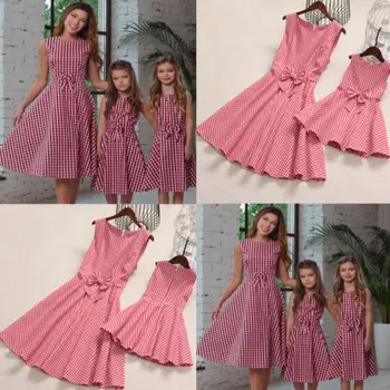 Fashion Mother Daughter Family Matching Dress Cotton Moms Family Clothes Plaid Outfits Bowknot Girls
Fashion Mother Daughter Family Matching Dress Cotton Moms Family Clothes Plaid Outfits Bowknot Girls