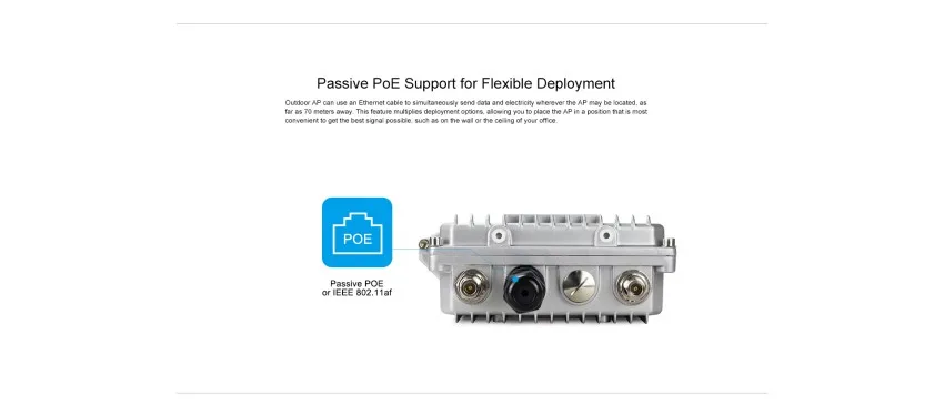 300Mbps Outdoor WIFI Station Access Point with 802.11bgn Protocol & GatewayRepeaterAP Operation Modes for Max 64 Clients-POE