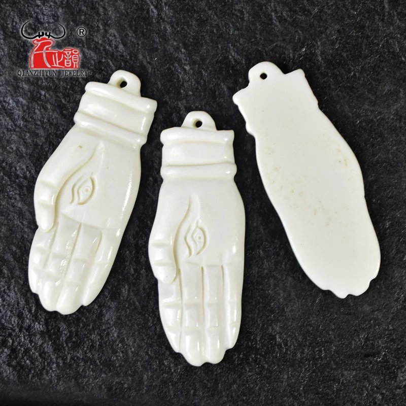 hand of god 3PCS Handmade Carved Bone Fatima's hand Pendant Surfer Sport Style Beads DIY Jewelry Accessory 54mmX20mm
hand of god 3PCS Handmade Carved Bone Fatima's hand Pendant Surfer Sport Style Beads DIY Jewelry Accessory 54mmX20mm