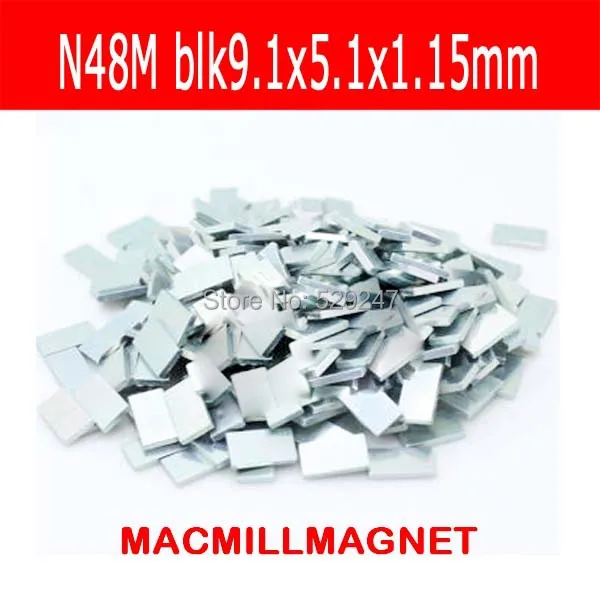 100 шт. N48M сильный блочный магнит 9 1x5 1x1 15 мм магнитные материалы редкоземельный