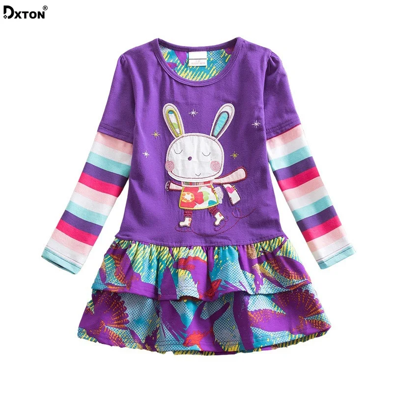 Dxton Girls Dresses 2018 Rabbit Princess Dresses Kids Clothes With Animal Stripes Long Sleeve Dress Applique Baby Girls 2-8 Year
Dxton Girls Dresses 2018 Rabbit Princess Dresses Kids Clothes With Animal Stripes Long Sleeve Dress Applique Baby Girls 2-8 Year