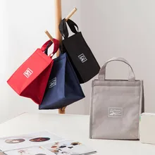 נייד מבודד שקית אוכל מזון קופסא אחסון שקיות אוקספורד בד Tote עבור נשים גברים ילדים מזון אורז אחסון שקיות הצהריים שקיות(China)