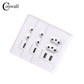 3pcs/lot, Coswall Wall Power Brazil Socket 15A Brasil Standard Double Soquete 5V 2.1A Dual USB Charger Port AC 110~250V
3pcs/lot, Coswall Wall Power Brazil Socket 15A Brasil Standard Double Soquete 5V 2.1A Dual USB Charger Port AC 110~250V