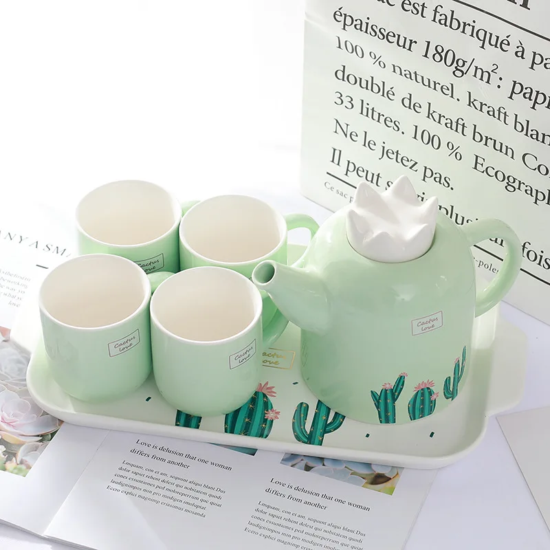 Unicorn Pineapple Cactus Ceramic Pot Home Living Tea Set Tea Set Cold Kettle Set With Tray ceramic teapot and cups 6pcs/set
Unicorn Pineapple Cactus Ceramic Pot Home Living Tea Set Tea Set Cold Kettle Set With Tray ceramic teapot and cups 6pcs/set