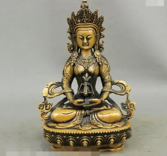 S4506 8 "Тибетский храм Чистая Бронзовая статуя богини Бога Будды|statues goddess|statues