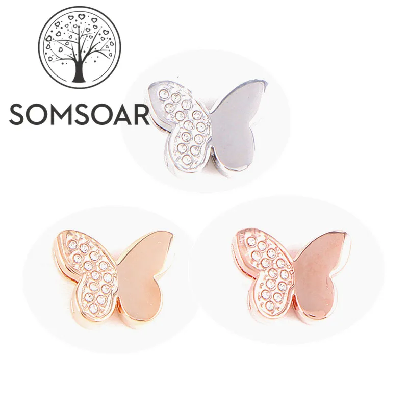 Somsoar Jewelry Newest Beautiful Butterfly charms fit Leather wrap Mesh Stainless steel Bracelet Bangle 10pcs/lot
Somsoar Jewelry Newest Beautiful Butterfly charms fit Leather wrap Mesh Stainless steel Bracelet Bangle 10pcs/lot