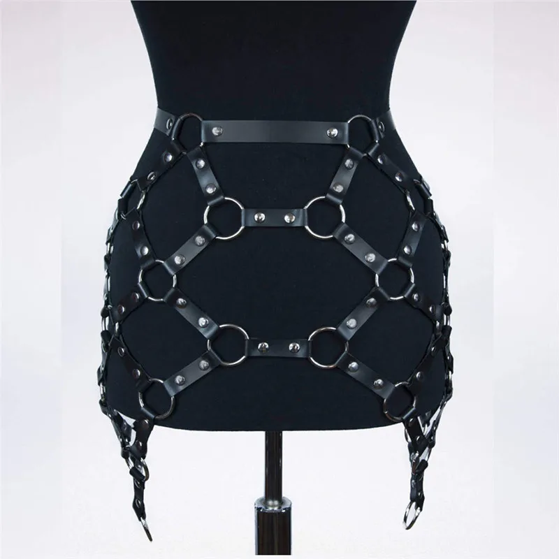 Punk Goth Metal Rivet O Rings Hollow Out Mini Skirt Sexy PU Leather Skirt With Adjustable Buckle Waist Belt Women Party Clubwear
Punk Goth Metal Rivet O Rings Hollow Out Mini Skirt Sexy PU Leather Skirt With Adjustable Buckle Waist Belt Women Party Clubwear