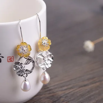 Gold emperor S925 silver, silver craft female fashion fresh shell plum flower earrings wholesale pearl earrings
Gold emperor S925 silver, silver craft female fashion fresh shell plum flower earrings wholesale pearl earrings