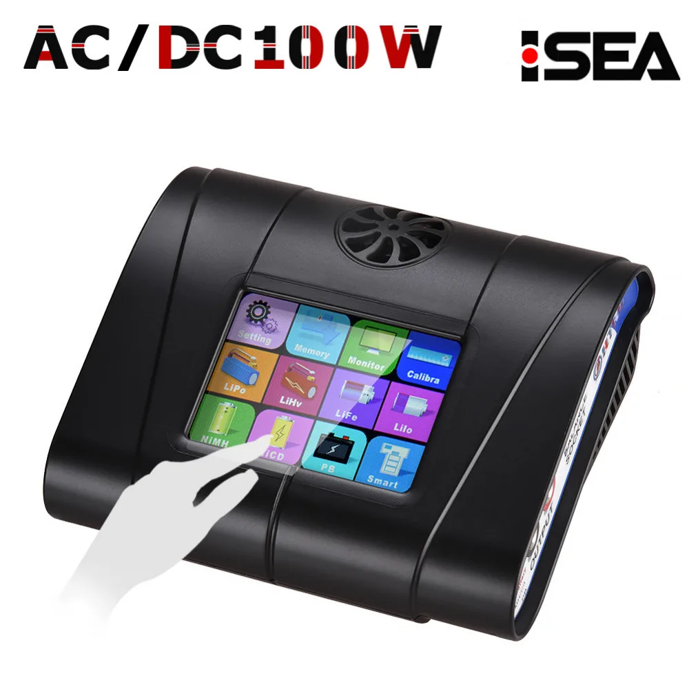 HTRC Lipo Charger HT100 AC DC 100W LCD Touch Screen Balance Charger Discharger for Lion/LiPo/LiFe/LiHv Nicd/NiMh/PB Battery
HTRC Lipo Charger HT100 AC DC 100W LCD Touch Screen Balance Charger Discharger for Lion/LiPo/LiFe/LiHv Nicd/NiMh/PB Battery