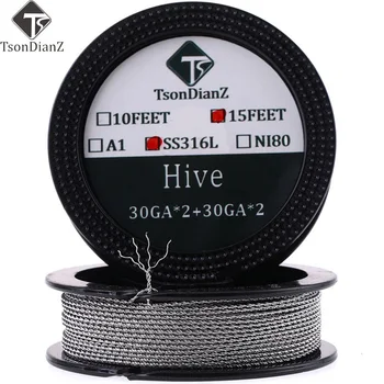 5m/roll Tsondianz SS316L Clapton Tiger Twisted Alien Fused Clapton Flat Twisted Mix Twisted Wire Alien DIY Wire Coil ForRDA
5m/roll Tsondianz SS316L Clapton Tiger Twisted Alien Fused Clapton Flat Twisted Mix Twisted Wire Alien DIY Wire Coil ForRDA