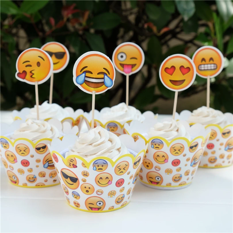 24pcs cartoon Anime Emoji cupcake wrapper topper decoration kids birthday party supplies cupcake cases liner
24pcs cartoon Anime Emoji cupcake wrapper topper decoration kids birthday party supplies cupcake cases liner
