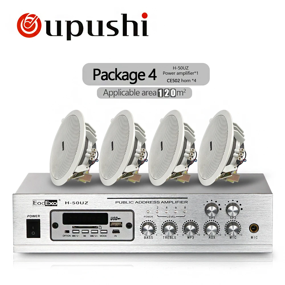Oupushi Bluetooth Home Background Music System MP3 Player 50W USB Amplifier With 6 Inch / 8 Inch Ceiling Speakers
Oupushi Bluetooth Home Background Music System MP3 Player 50W USB Amplifier With 6 Inch / 8 Inch Ceiling Speakers