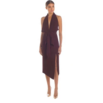2019 New Fashion Women Sexy V Neck Sashes Brown Sleeveless Summer Dress Split Backless Mid-Calf Belt Vestidos Clubwear Wholesale
2019 New Fashion Women Sexy V Neck Sashes Brown Sleeveless Summer Dress Split Backless Mid-Calf Belt Vestidos Clubwear Wholesale