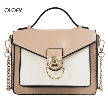 OLOEY New ladies small square bag Wild simple fashion handbag Chain shoulder Messenger bag Contrast pu leather bag
OLOEY New ladies small square bag Wild simple fashion handbag Chain shoulder Messenger bag Contrast pu leather bag