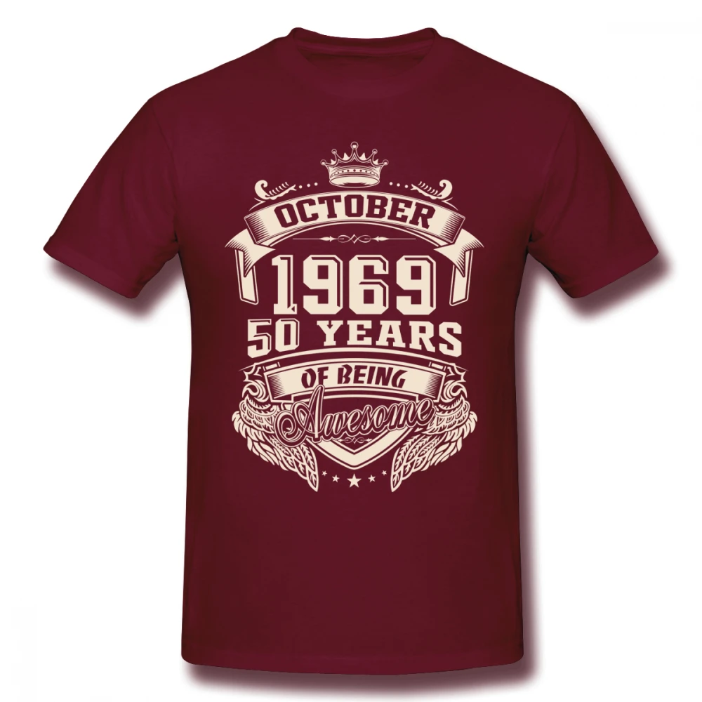 Born In October 1969 50 Years Of Being Awesome Men T Shirt Hiphop Harajuku Oversize Cotton Crewneck Short Sleeve Custom Clothes
Born In October 1969 50 Years Of Being Awesome Men T Shirt Hiphop Harajuku Oversize Cotton Crewneck Short Sleeve Custom Clothes