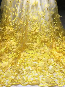 New Yellow 3 D Flowers Embroidery African lace fabric high quality 2019 French net lace 5 yards/pcs mesh lace fabric for dress
New Yellow 3 D Flowers Embroidery African lace fabric high quality 2019 French net lace 5 yards/pcs mesh lace fabric for dress