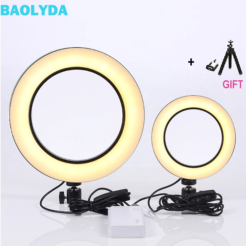 Baolyda LED Ring Light Selfie 16/26cm Studio Ring Light Makeup with Lighting Dimmable & Cradle Head for MakeUp Video Live Studio
Baolyda LED Ring Light Selfie 16/26cm Studio Ring Light Makeup with Lighting Dimmable & Cradle Head for MakeUp Video Live Studio