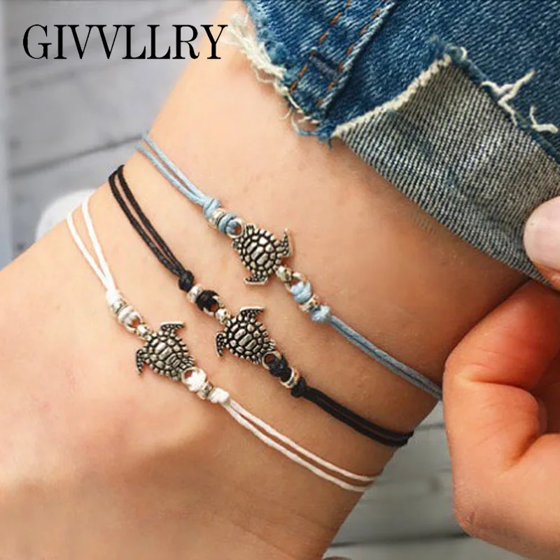 GIVVLLRY Vintage Tortoise Anklets for Women Fashion Black White Wax String Lacing Foot Jewelry Minimalist Turtle Ankle Bracelet
GIVVLLRY Vintage Tortoise Anklets for Women Fashion Black White Wax String Lacing Foot Jewelry Minimalist Turtle Ankle Bracelet