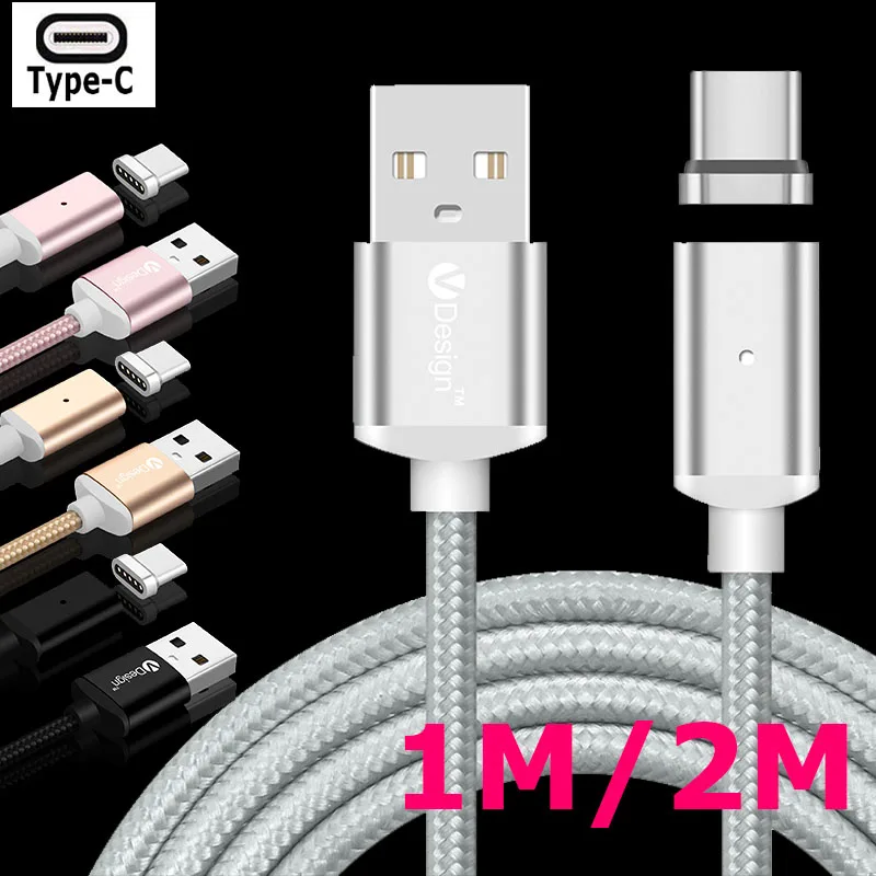 

3FT/6FT 2A High Speed Type-C USB-C Magnetic Adapter Durable Braided Magnet Charging Charger Data Sync Cable For Samsung S8 S8+