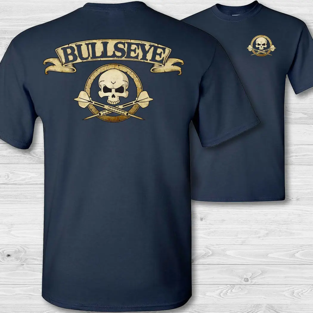 Darts crossbones t-shirt, bullseye skull shirt, throwing darts badge tee shirt Double Side
Darts crossbones t-shirt, bullseye skull shirt, throwing darts badge tee shirt Double Side