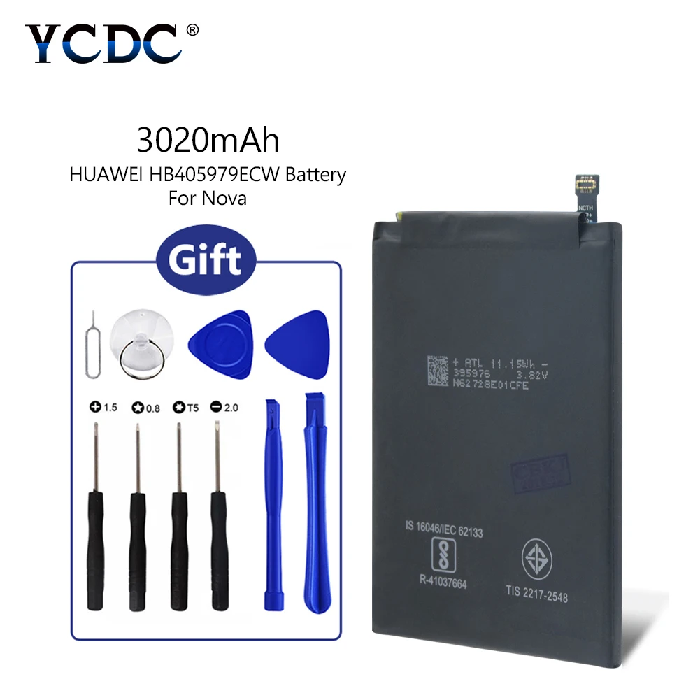 3020mAh HB405979ECW Battery For Huawei honor 6A DLI-AL10 AL10A AL10B TL20 L22 Nova Enjoy 6S Honor 6C Y6 Pro 2017 +Repair Tools
3020mAh HB405979ECW Battery For Huawei honor 6A DLI-AL10 AL10A AL10B TL20 L22 Nova Enjoy 6S Honor 6C Y6 Pro 2017 +Repair Tools