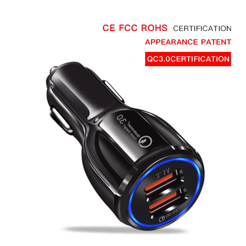 QC3.0 Quick Charging Type-C Car Charger Adapter Dual USB 35W Smart Multifunction Car Phone Fast Charging For Smart phone
QC3.0 Quick Charging Type-C Car Charger Adapter Dual USB 35W Smart Multifunction Car Phone Fast Charging For Smart phone