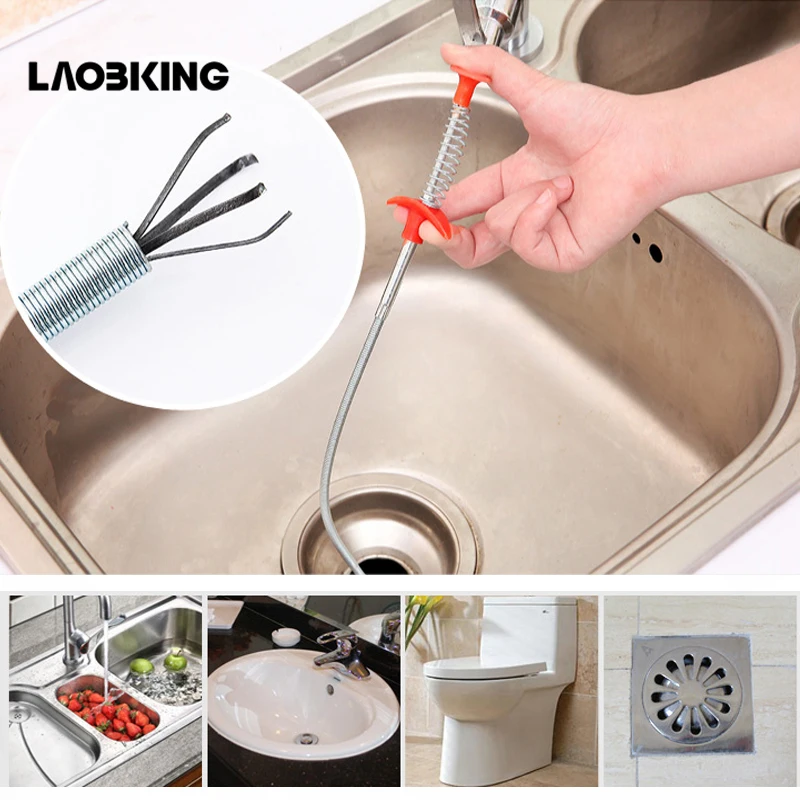 60cm Kitchen Bathroom Sink Pipe Drain Cleaner Pipeline Hair Cleaning Removal Shower Toilet Sewer Clog Long Line Plastic Hook
60cm Kitchen Bathroom Sink Pipe Drain Cleaner Pipeline Hair Cleaning Removal Shower Toilet Sewer Clog Long Line Plastic Hook