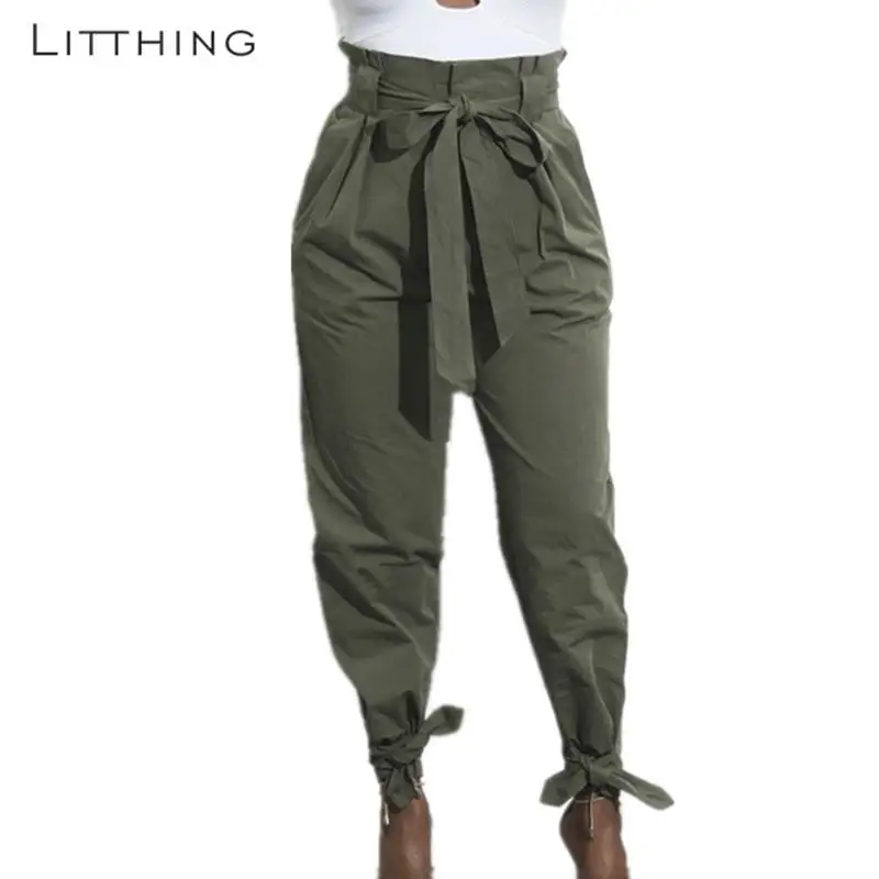 LITTHING Loose Bow Tie Ruffles Women Pants Casual Solid High Waist Belt Pocket Autumn Women Trousers Female Sashes Pants Bottom
LITTHING Loose Bow Tie Ruffles Women Pants Casual Solid High Waist Belt Pocket Autumn Women Trousers Female Sashes Pants Bottom