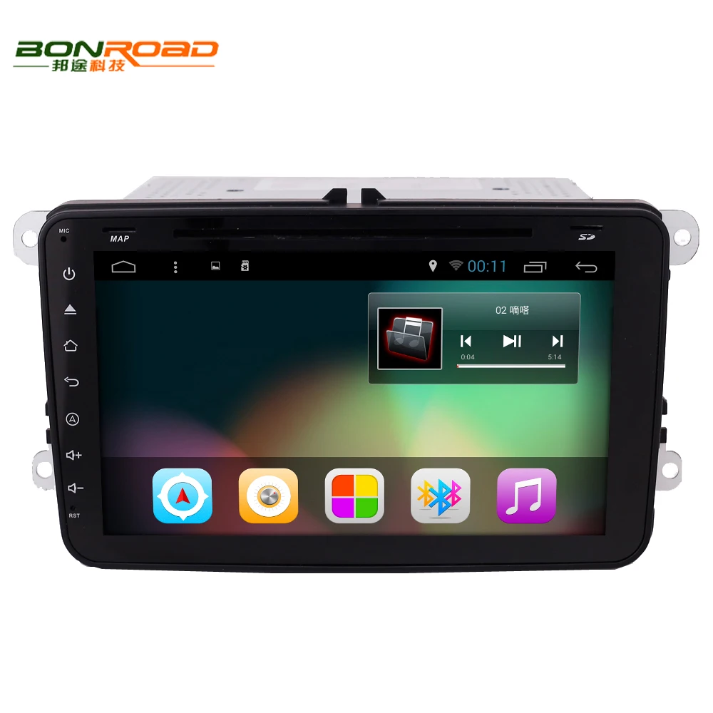 Bonroad Android 6.0 1024*600 Полный сенсорный экран dvd для VW Skoda ПОЛО GOLF 5 6 PASSAT CC JETTA TIGUAN TOURAN Caddy